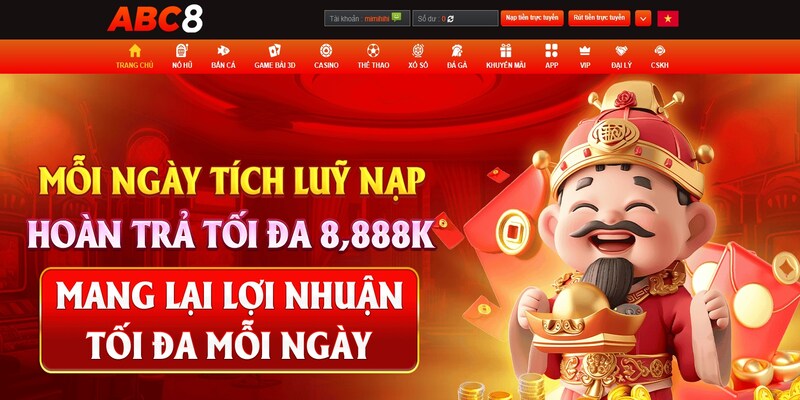 Đơn vị cung cấp game giải trí uy tín với quy trình rút tiền abc8 an toàn